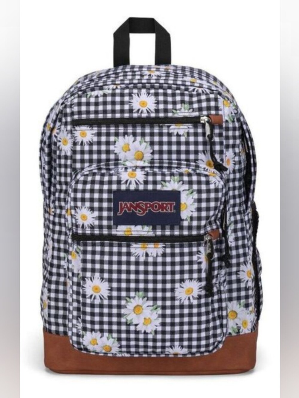 JanSport Black Gingham Daisy Backpack